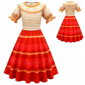 Γενέθλια πάρτι αποκριές ρούχα κορίτσια μαγική οικογένεια dolores encanto κοστούμι για κορίτσια hcis-006