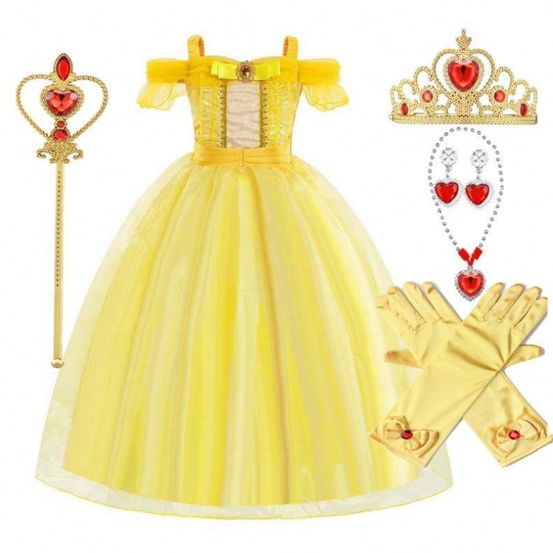 Απόκριες Γενέθλια Κοστούμι Cosplay για παιδιά Princess Belle Ballroom HCBL-006