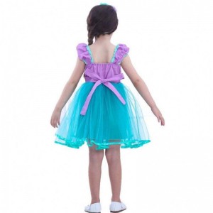 Little Angel Mermaid Alice Child Princess Princess Fluffy Blue Tutu Mermaid θεματικό φόρεμα για κοριτσάκι HCMM-008