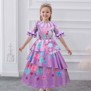 Baige Purple Isabella Mirabel Encanto Cosplay Φόρεμα Φόρεμα Κορίτσια Πριγκίπισσα Φόρεμα MFMW001