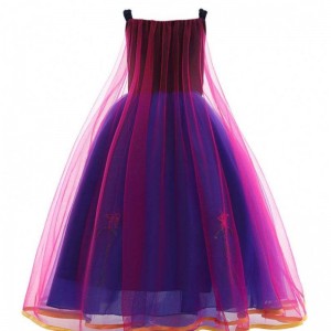 Χονδρική πριγκίπισσα Άννα Έλσα κοστούμι Μακρύ φόρεμα παιδιά Χριστουγεννιάτικο πάρτι cosplay κοστούμι φανταχτερά φορέματα για κορί...