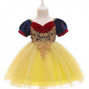 2020 Νέο Sequined Sequined Snow White Princess Searbirt Newborn Baby Girl Halloween Costume D0693