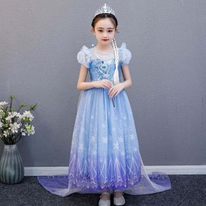 Baige υψηλής ποιότητας Elsa 2 Princess Kids Party Capplay Cosplay κοστούμι κοριτσάκι