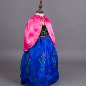 Χονδρική παιδική ρούχα ρούχα παιδιά elsa κορίτσια φόρεμα μακριά μανίκια με ακρωτήριο bxdcpf