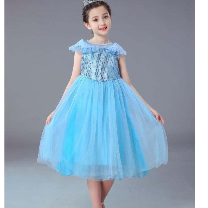 Χονδρική νέα παιδική ένδυση Elsa πριγκίπισσα φόρεμα παιδικά κοστούμια φορέματα κορίτσια