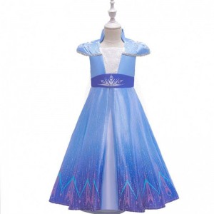 Νέα πριγκίπισσα Elsa Anne Cosplay Dresses Girls TV Movie Costumes Halloween Party Roups BX1709