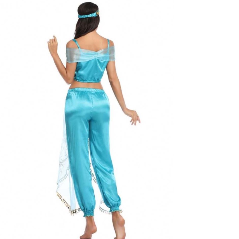 Χονδρική σέξι γιασεμί Aladdin παντελόνι Γυναίκες κοστούμι κοστούμι κοστούμι ενήλικα αραβική κοιλιά χορευτή κοστούμι πριγκίπισσα για Jasmine cosplay