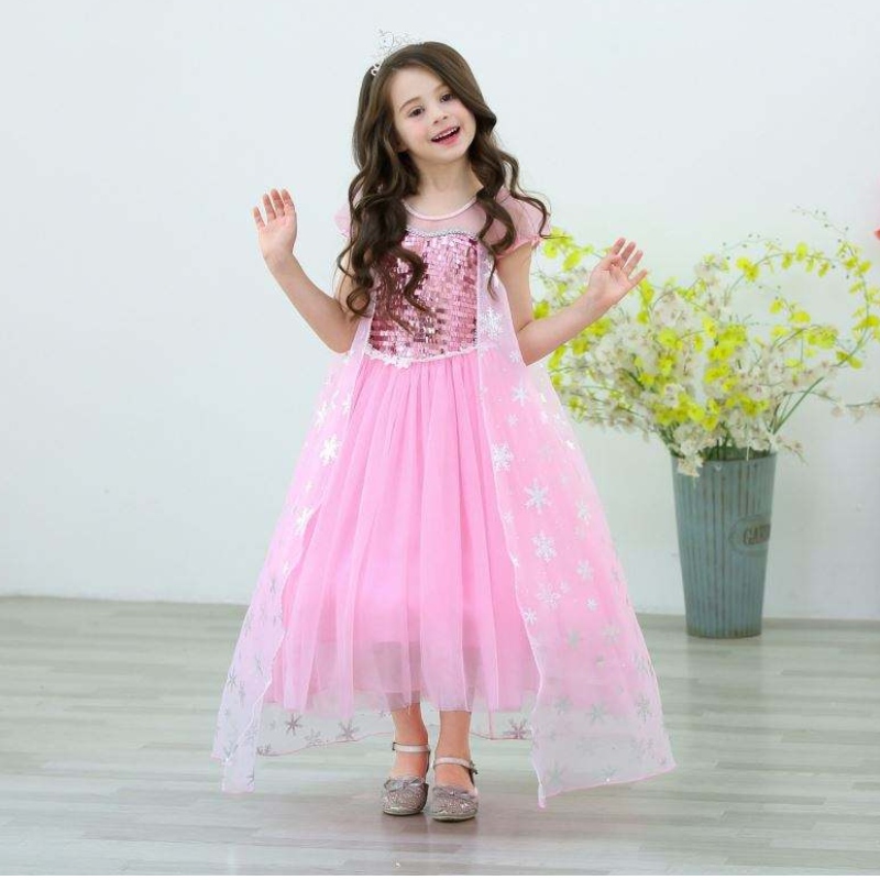 Κορίτσια Elsa Princess Elsa Anna Fashion Kids Cosplay Cosplay Κοστούμι Απόκριες Παιδιά Φόρεμα με φόρεμα ακρωτηρίου 3-10 ετών