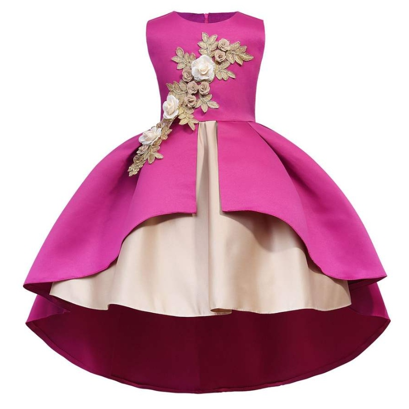 Χονδρική αμάνικα πριγκίπισσα φορέματα τόξο δαντέλα πριγκίπισσα κέικ ρούχα για παιδιά παιδιά λουλουδιών κοριτσιών φορέματα