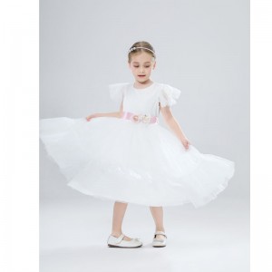 Flower Girl Dress Παιδικά Φορέματα γαμήλιου νυφικού για παιδιά ροζ τούλι κορίτσια κορίτσια boutique πάρτι φορούν κομψά frocks