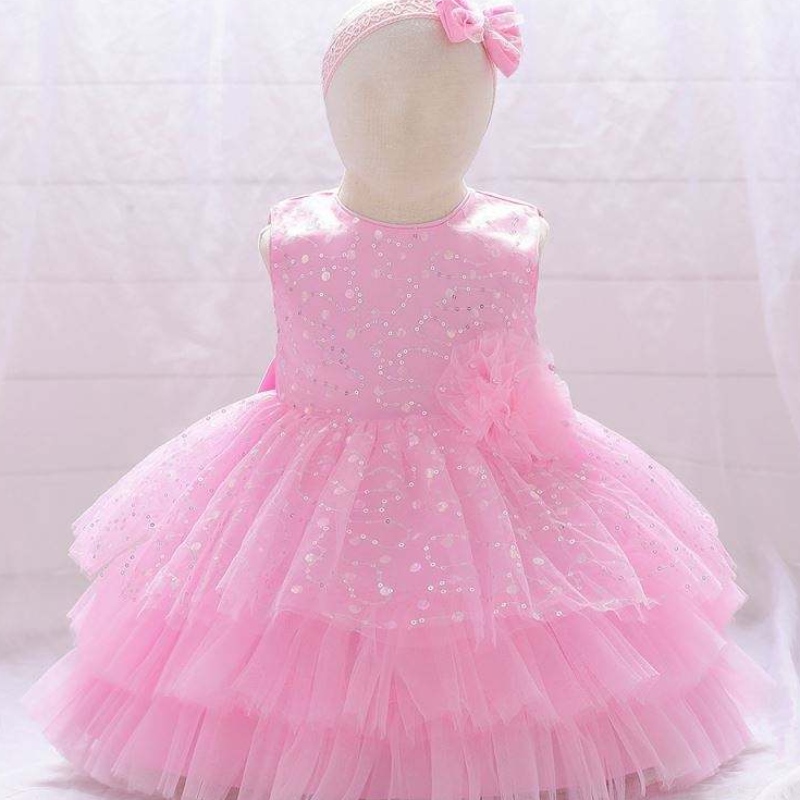 Βρέφη μωρό τσίλι μανίκια μπάλα φόρεμα κορίτσια γενεθλίων πάρτι frock βραδινό πριγκίπισσα παιδιά tutu στρώμα φόρεμα