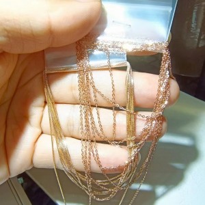 18K/14k/10k/9k diy χρυσό κολιέ έτοιμο για αποστολή