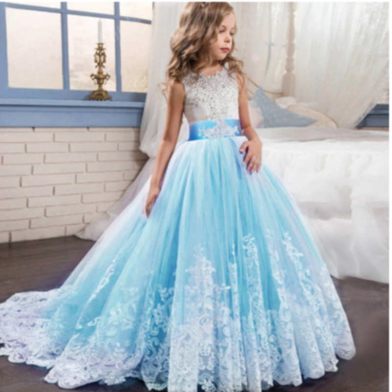 Baigeluxury Design Χονδρική παιδική γαμήλια εκδήλωση φόρεμα φόρεμα Fancy Princess Prom Frock Girl Party Dress LP-231