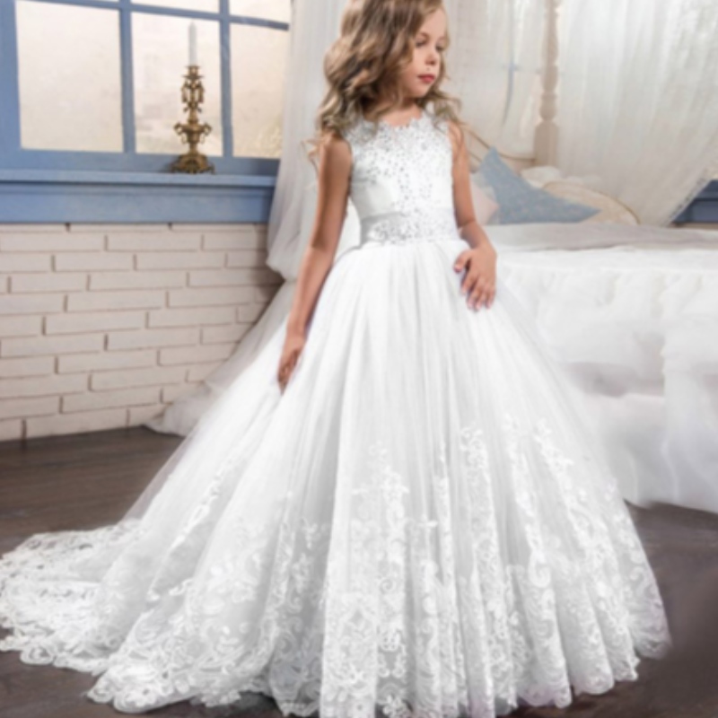 Baigeluxury Design Χονδρική παιδική γαμήλια εκδήλωση φόρεμα φόρεμα Fancy Princess Prom Frock Girl Party Dress LP-231