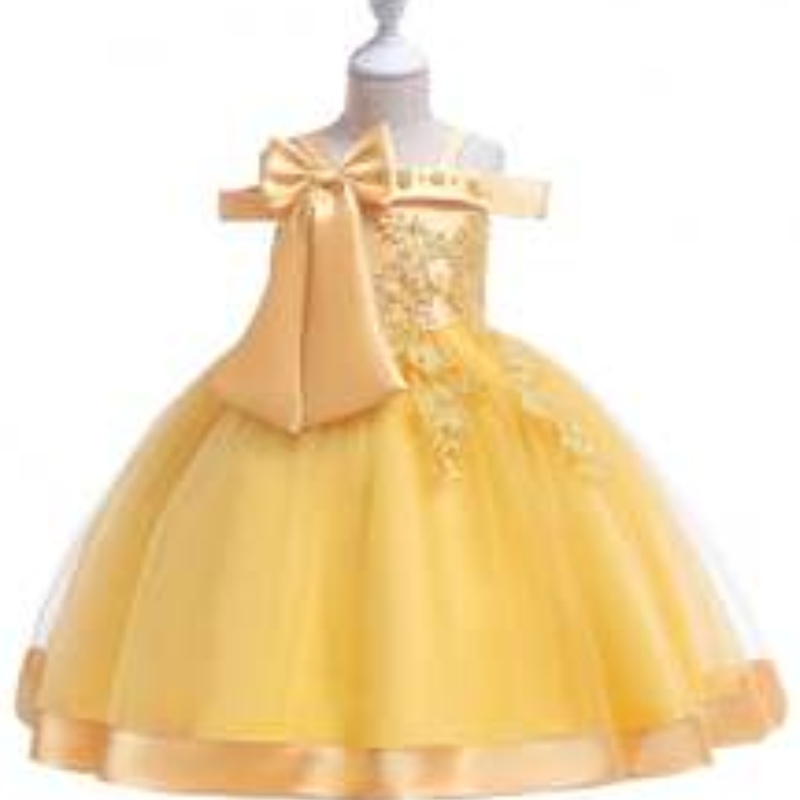 Baige Kids Wedding Dresses Εικόνες μωρό λουλούδι φόρεμα παιδιά frock design l5081