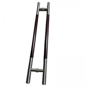 SS-039 Σύγχρονη ξύλινη λαβή στυλ διπλή όψη Λέικ, λαβή από γυαλί από ανοξείδωτο χάλυβα