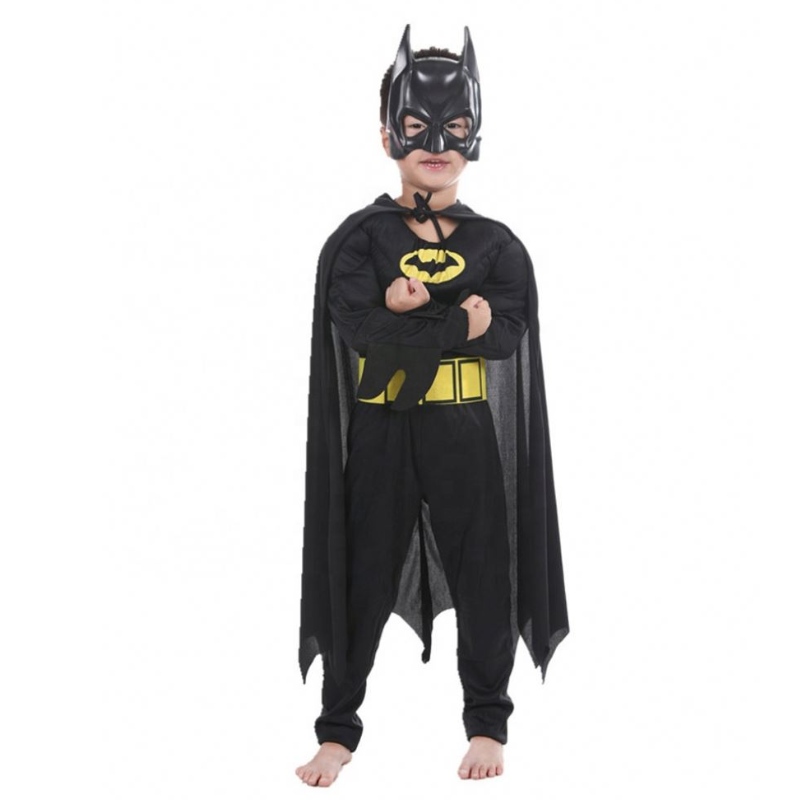 Απόκριες Masquerade Black Bat Muscle Kids Superhero Κοστούμια Τα κοστούμια Bat Man με μάσκα μανδύα