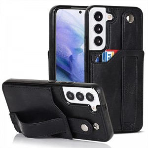 Σχεδιασμένο για το Samsung Galaxy S22 5G Wallet Case με ρυθμιζόμενο ιμάντα καρπού Kickstand PU Δερμάτινο Κάρτα Πιστωτική Κάρτα Heavy Duty Shockproof Hybrid Rugged Πρ...