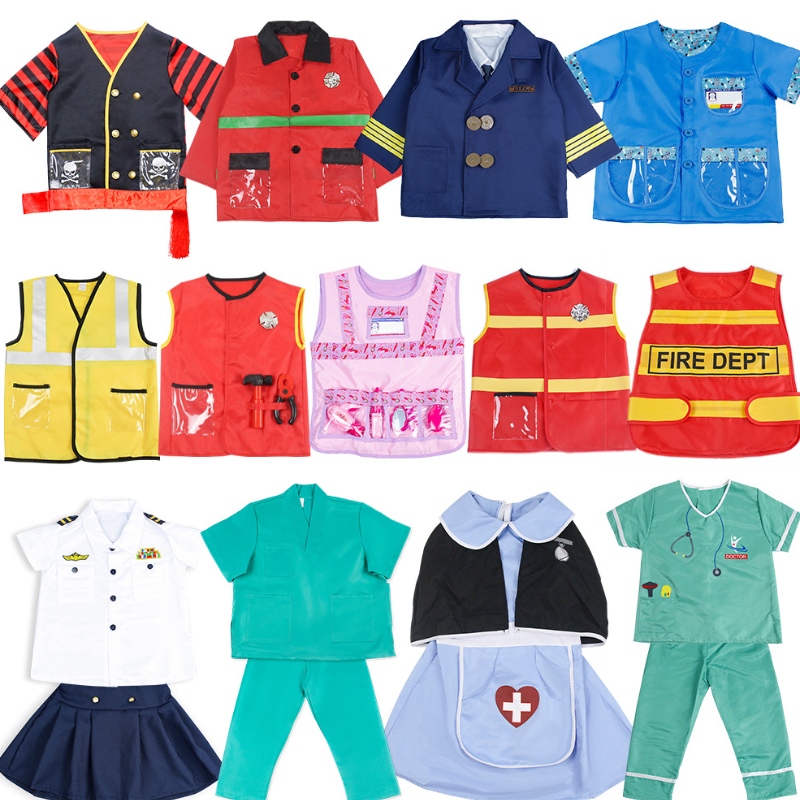 Απόκριες Παιδιά γιατρός Cosplay Κοστούμι Νηπιαγωγείο Ρόλος-Παίκτης Πυροσβεστήρα Νοσοκόμα Cook Αστυνομία Κοστούμια Νοσηλευτές Πιλότες Κοστούμια