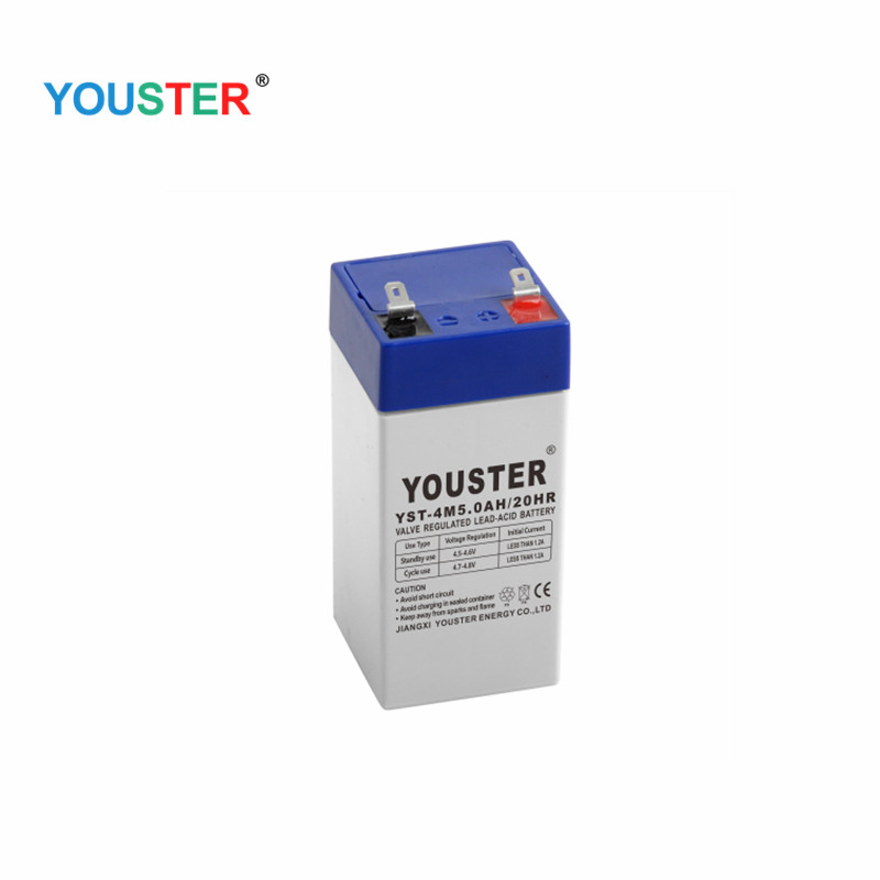 Youster επαναφορτιζόμενη μικρή σφραγισμένη μπαταρία οξέος μολύβδου 4V 5Ah 20hr για το σύστημα συναγερμού έκτακτης ανάγκης/
