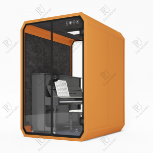 Καμία κινητή κάψουλα γραφείων 4ατόμων απομόνωσης φραγμών αφής που χτίζει την παραδοσιακή ηχομονωμένη αίθουσα συσκέψεων περίπτε...