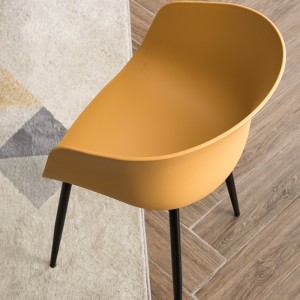 Σύγχρονη ιταλική γαλλική στυλ υψηλής ποιότητας πλαστική καρέκλα φαγητού κουζινών κοχύλι για τραπεζαρία