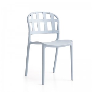 Σύγχρονη πλαστική έγχρωμη καρέκλα Armless σταθερή πλάτη υπαίθριο απλό σαλόνι πλαστική τραπεζαρία καρέκλα