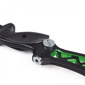 Elongarrow 25inches rh/lh μαύρο και πράσινο μικτό χρώμα επαναλαμβανόμενη τόξο Risers