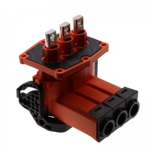 Νέα ενεργειακά οχήματα Υψηλή σύνδεση ρεύματος 200A 3 Pin Elbow Plug Handle Connector