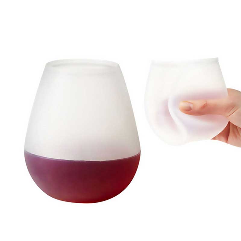 Εξωτερικά γυαλιά κρασιού σιλικόνης άθραυστα φλιτζάνια σιλικόνης για πικ -νικ