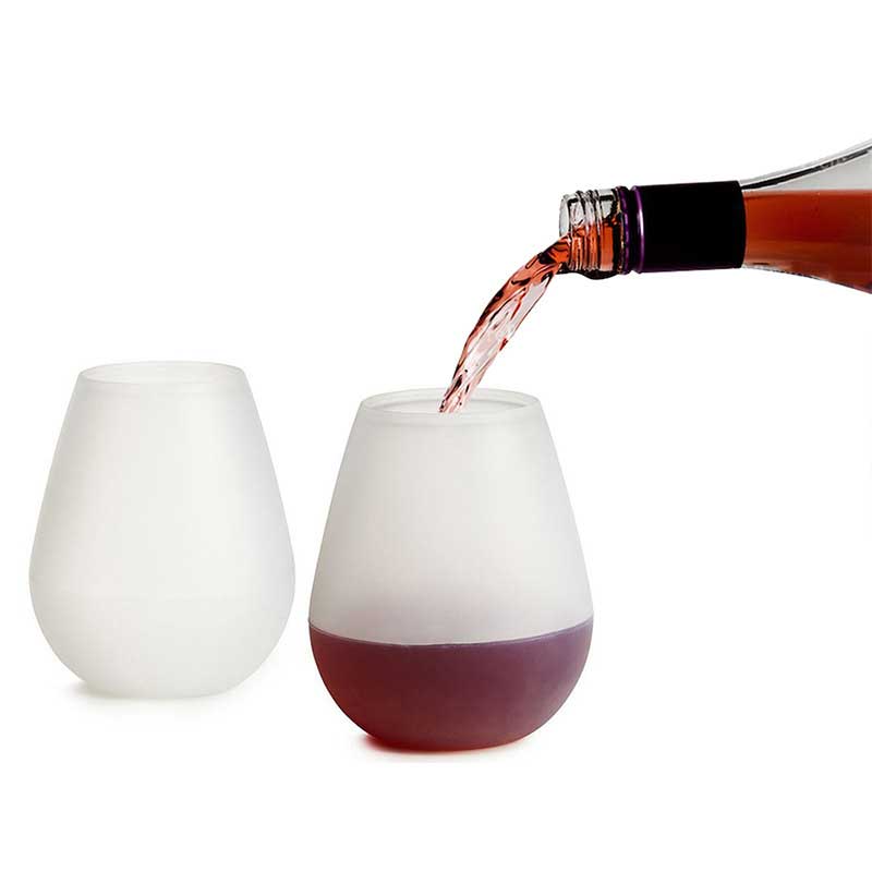 Εξωτερικά γυαλιά κρασιού σιλικόνης άθραυστα φλιτζάνια σιλικόνης για πικ -νικ