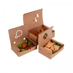 Χονδρικό φαγητό Τροφίμων Μία διαθέσιμη Kraft Χαρτί γρήγορη βιοαποικοδομήσιμη φορητή συσκευασία τροφίμων