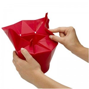 DIY Εργαλεία κουζίνας DIY πτυσσόμενη σιλικόνη popcorn poppper μπολ με σιλικόνη βαθμού εύκολο στο καθαρό μπολ