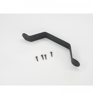 BH003 Barn Door Handle Set, μαύρο συμπαγές χαλύβδινο λαβή για συρόμενες πόρτες αχυρώνα, πύλες, γκαράζ, υπόστεγα