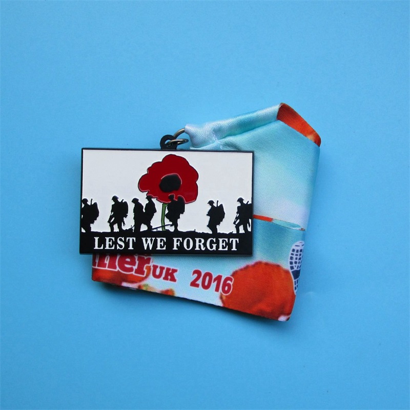 Εξατομικευμένα βραβεία τιμής Metal 3D μαύρα στρατιωτικά μετάλλια