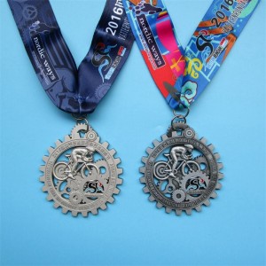 Hollow Design Custom Cycling Medals Cast Metal Medals