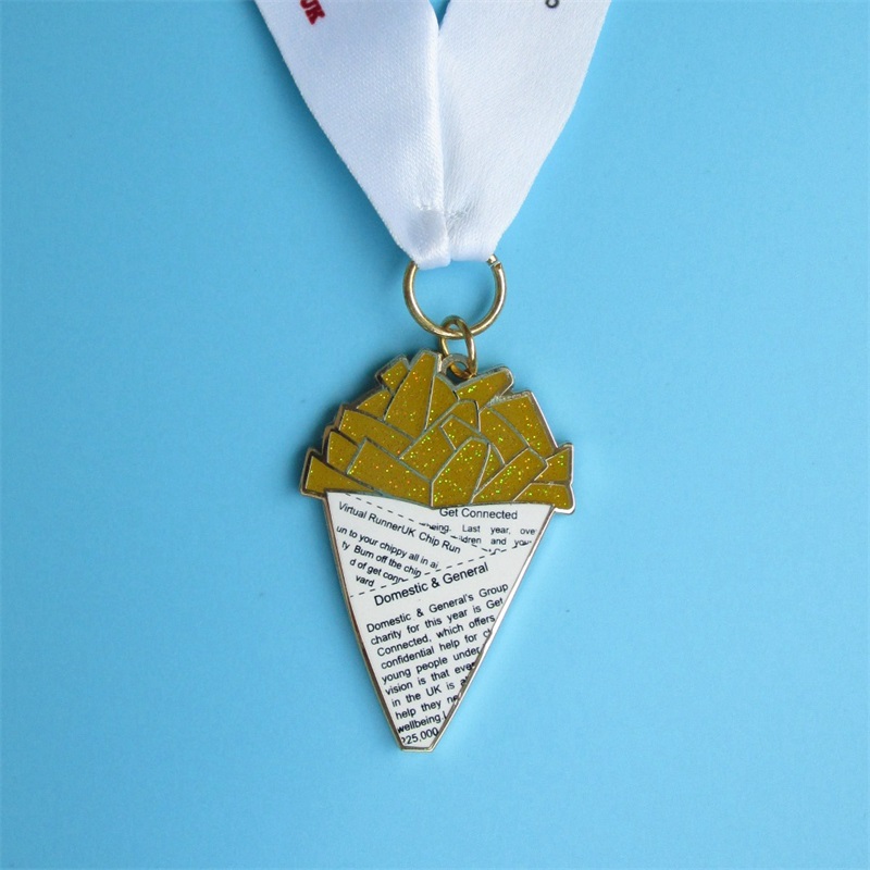 Προσαρμοσμένα μεταλλικά μετάλλια Glitter Virtual Run Sports Medal