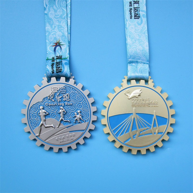 Δωρεάν επαγγελματικός σχεδιασμός 3D Medallion Medallion Medallion Gold Silver Custom Medals