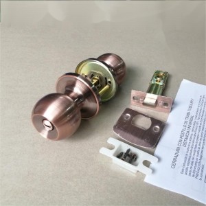 2501 Κουμπιά πόρτας ιδιωτικού απορρήτου για υπνοδωμάτιο και μπάνιο, εσωτερικό κλειδί κλειδαριά μπάλας- παλαιά χαλκός