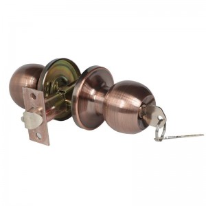 2501 Κουμπί πόρτας εισόδου με κλειδαριά και κλειδί, εσωτερική και εξωτερική κλειδαριά πόρτας, τυπική πόρτα μπάλα κουμπί