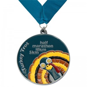 Σχεδιασμός μόδας 3D Metal Sports Medal and Trophies Custom Duathlon Triathlon Running Gold Award Medal με κορδέλα