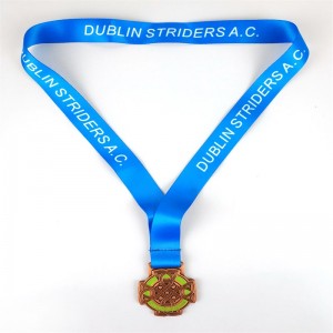 Αθλητικό μετάλλιο και τρόπαια προσαρμοσμένα μετάλλια από κράμα ψευδαργύρου με κορδέλα