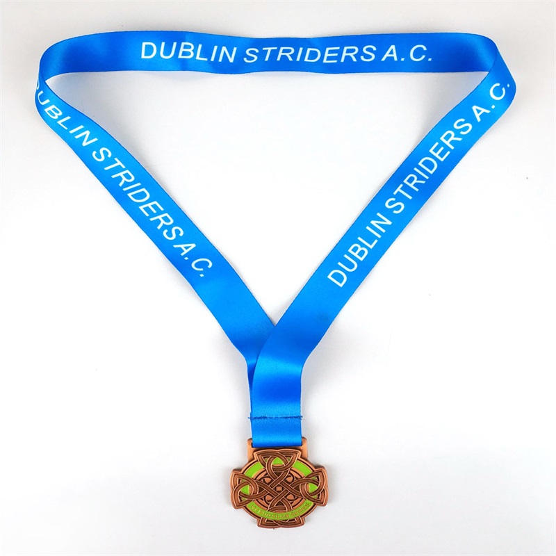 Αθλητικό μετάλλιο και τρόπαια προσαρμοσμένα μετάλλια από κράμα ψευδαργύρου με κορδέλα