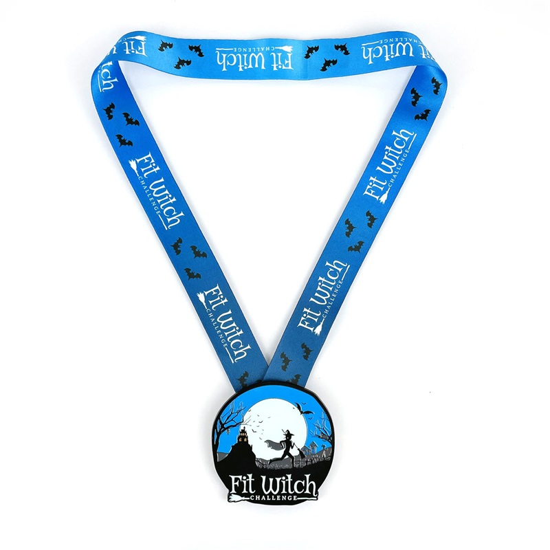 7/8-ιντσών ματ μαύρο μετάλλιο αποκριές φωτεινές νυχτερινές μετάλλια