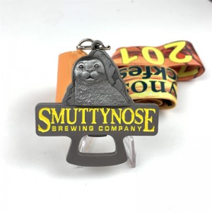 Χαριτωμένο μετάλλιο μετάλλων με ζώα με ανοιχτήρι μπουκάλι προσαρμοσμένο μεταλλικό χρυσό μετάλλιο