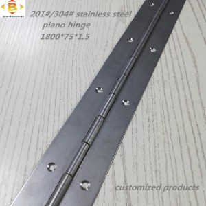 Προσαρμοσμένη μακρά άρθρωση 201#304#πάχος1.5mm ανοξείδωτο χάλυβα μεντεσέδες συνεχούς γραμμής