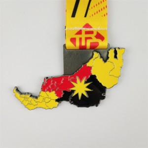 Gag Medal Κατασκευαστής Εξατομικευμένα Βραβεία Τιμής Metal 3D Χρυσό Επίτροπο Χάρτης Μεταλλίου της Πόλης