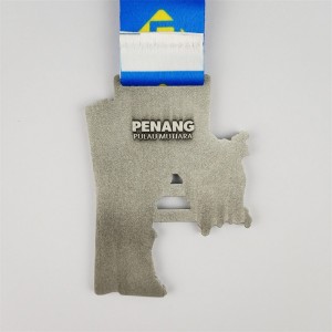 Μενταγιόν Φτηνές μετάλλιο 3d χρυσό ασημένιο χαλκό επιμεταλλωμένο μετάλλιο Εθνικά μετάλλια χάρτη της πόλης