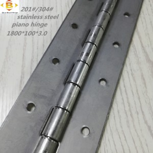 Προσαρμοσμένη μακρά άρθρωση 201#304#Πάχος 3.0 Ανοξείδωτο χάλυβα παχύ πιάνο μεντεσέτο συνεχής σειρά
