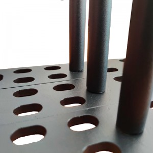 Υψηλής ποιότητας μαύρη σκόνη ψεκασμού χάλυβα πλωτή βραχίονα με αφαιρούμενο ράβδο υποστήριξης